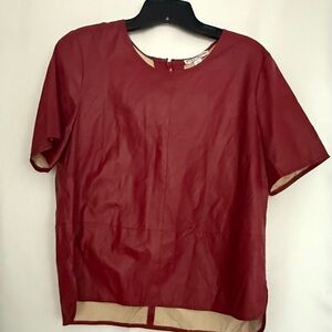 Pulse Rich Red Short Sleeve Top